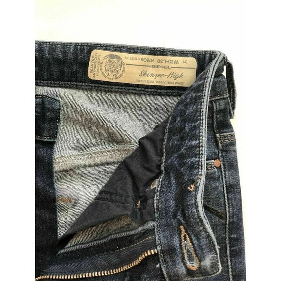 Diesel Womens Blue Skinzee  Slim Skinny  W25 L30 - Picture 7 of 12